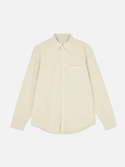 Hemden|Primark Langärmeliges Hemd Aus Baumwoll-Twill Beige