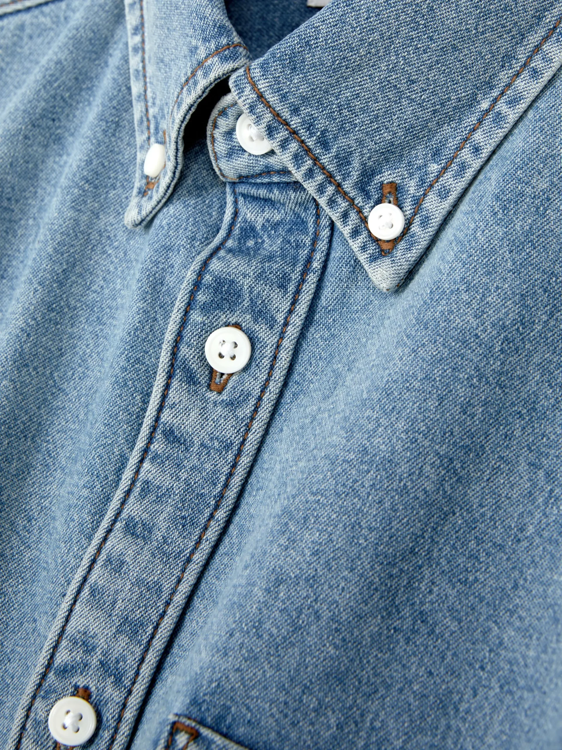 Hemden|Primark Langärmeliges Hemd Aus Baumwoll-Twill Blau