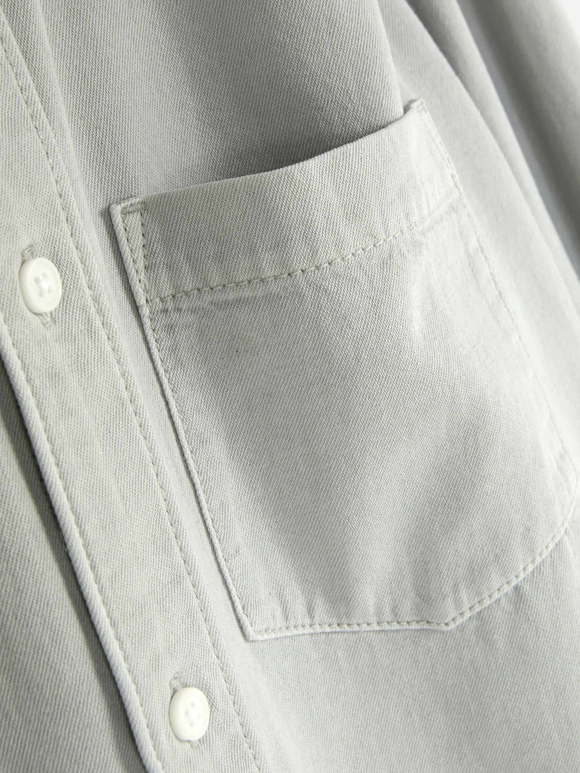 Hemden|Primark Langärmeliges Hemd Aus Baumwoll-Twill Grau