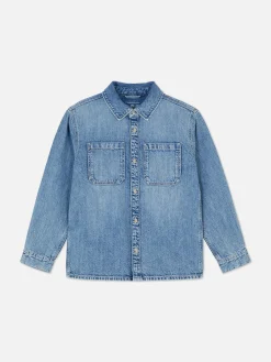 Hemden|Primark Langärmeliges Hemd Aus Denim Blau