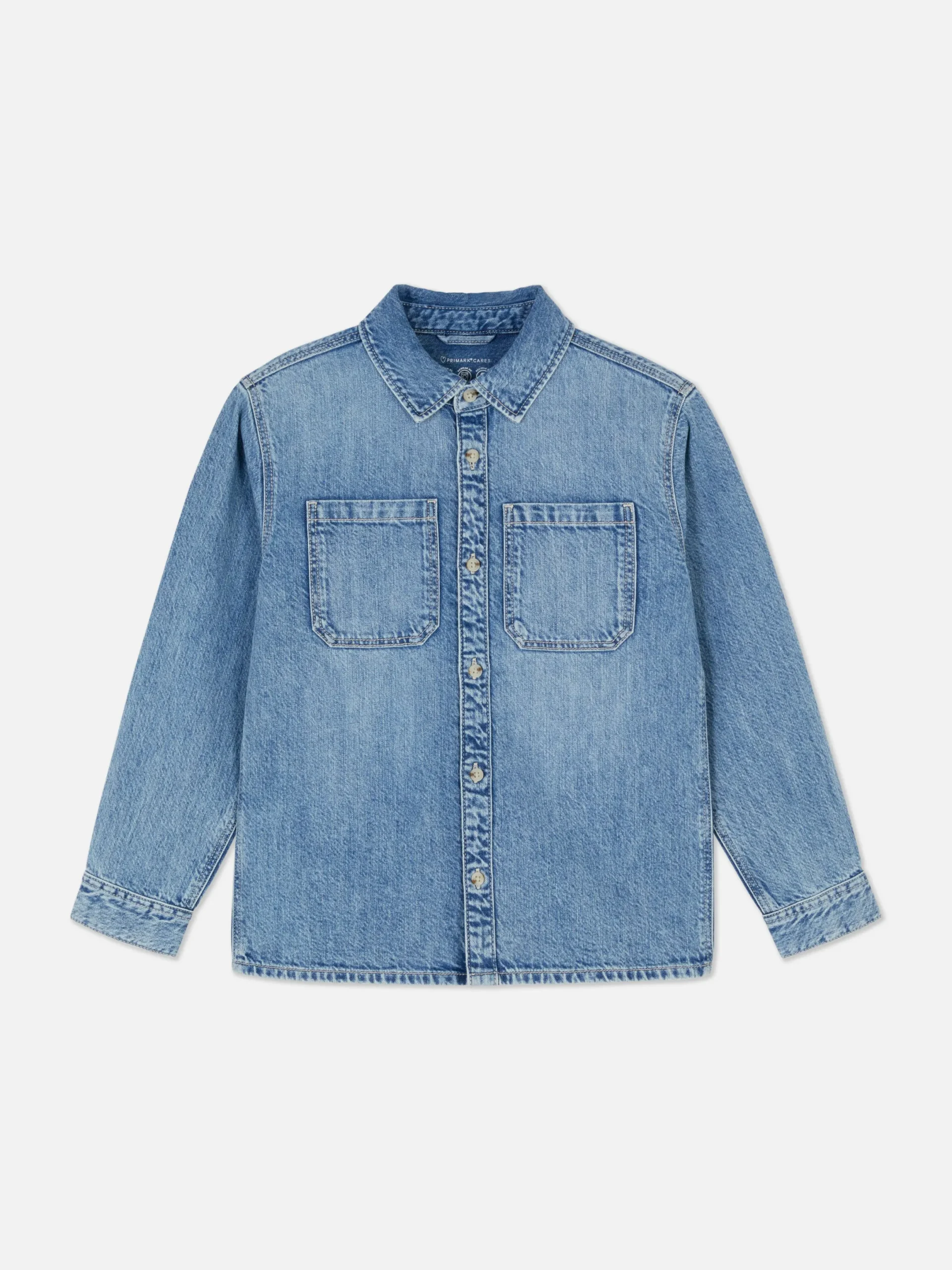 Hemden|Primark Langärmeliges Hemd Aus Denim Blau