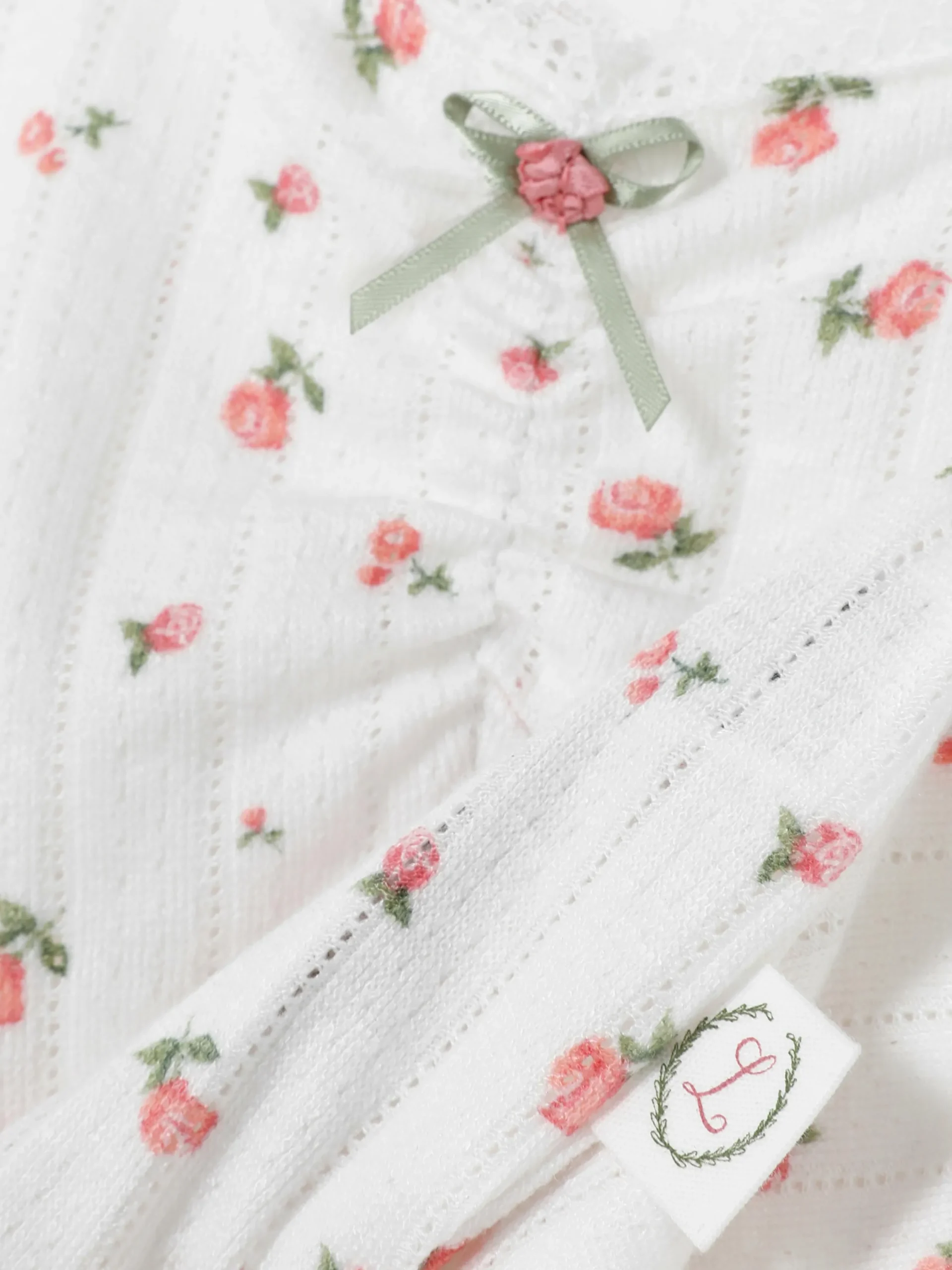 Schlafanzugoberteile|Primark Langärmeliges Pointelle-Schlafanzugtop Mit Rosen-Print Multi