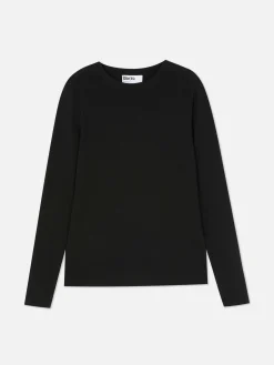 Tops Und T-Shirts|Primark Langärmeliges „Rita Ora“ Stretch-T-Shirt Schwarz