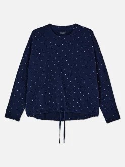 Schlafanzugoberteile|Primark Langärmeliges Schlafanzugtop Mit Himmelsmuster Marineblau
