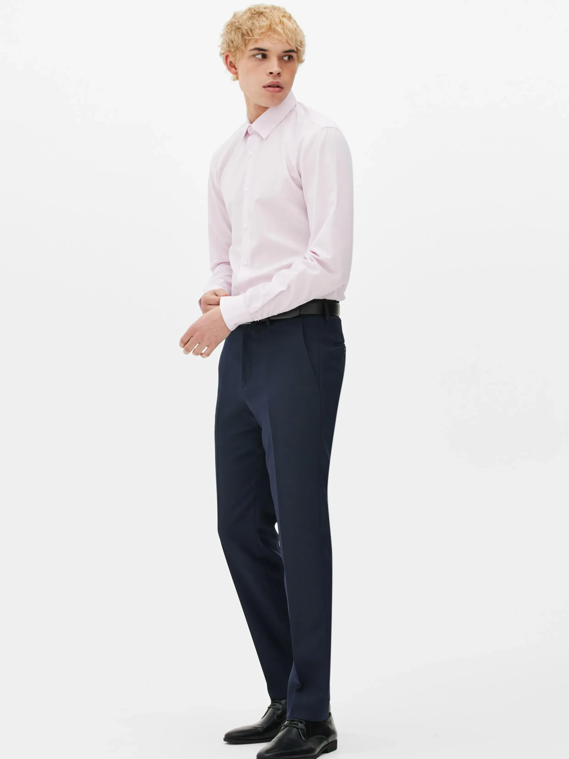 Hemden|Primark Langärmeliges Slim-Fit-Hemd Rosa