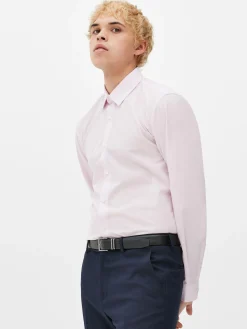 Hemden|Primark Langärmeliges Slim-Fit-Hemd Rosa