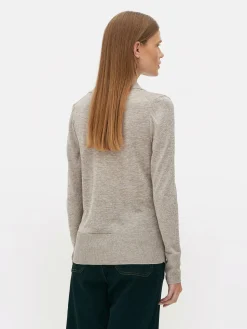 Pullover Und Cardigans|Primark Langärmeliges „The Edit“ Strick-Poloshirt Taupefarben