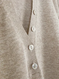 Pullover Und Cardigans|Primark Langärmeliges „The Edit“ Strick-Poloshirt Taupefarben
