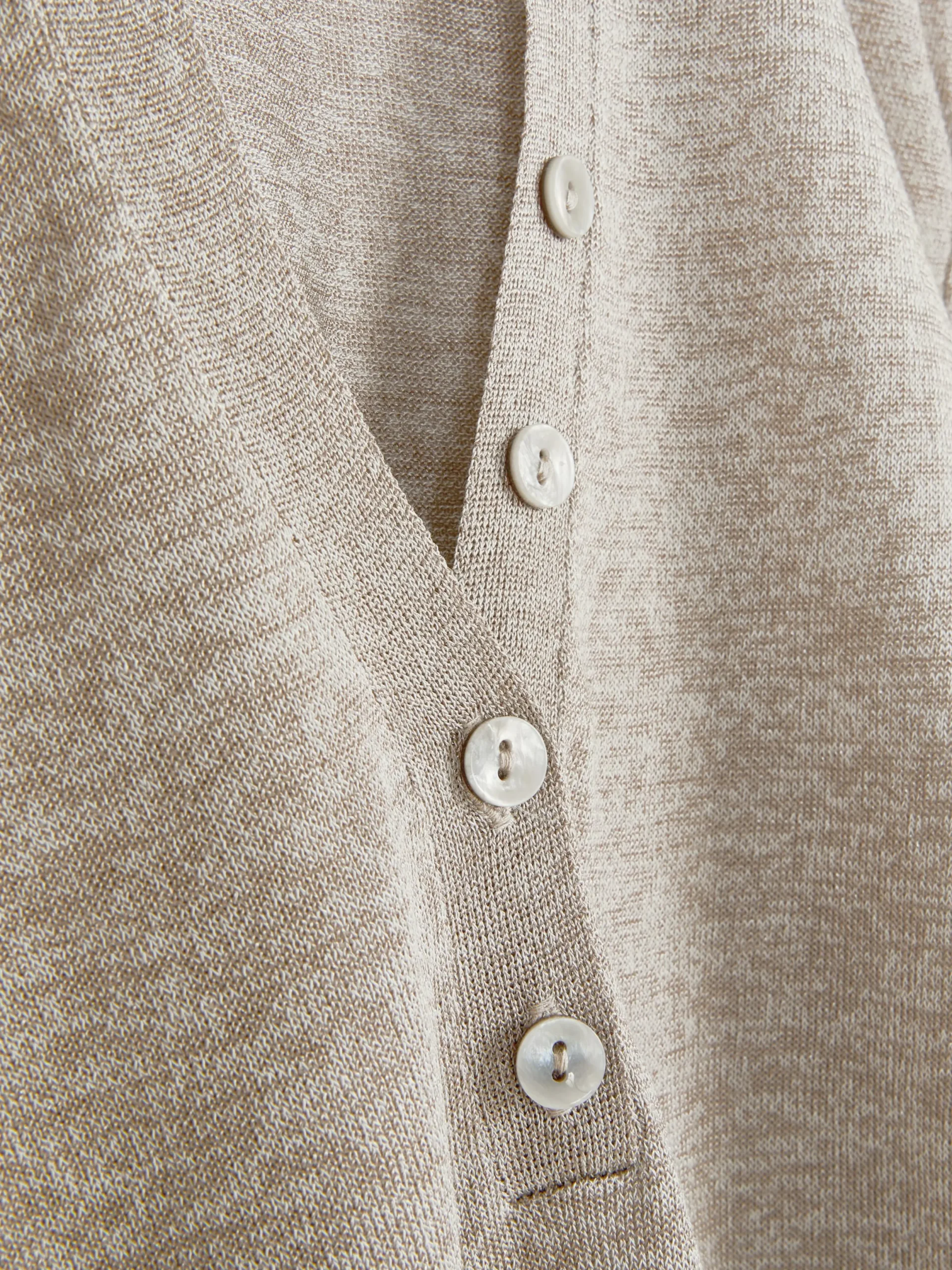 Pullover Und Cardigans|Primark Langärmeliges „The Edit“ Strick-Poloshirt Taupefarben