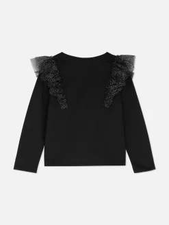 Tops Und T-Shirts|Primark Langärmeliges Top Aus Tüll Mit Rüschen Schwarz