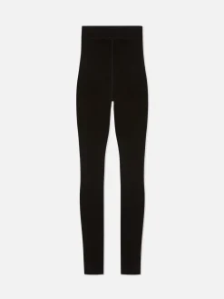 Strumpfhosen|Hosen Und Leggings|Primark Leichte Samtleggings Mit Plüschfutter Schwarz