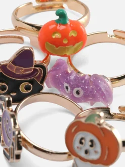 Halloween-Kostüme Für Kinder|Halloween-Accessoires|Primark Leuchtende Halloween-Ringe, 5er-Pack Multi
