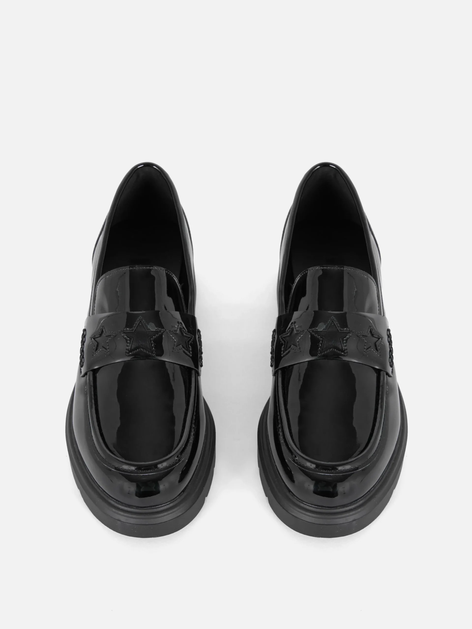 Flache Schuhe|Primark Loafer Mit Dicker Sohle Schwarz