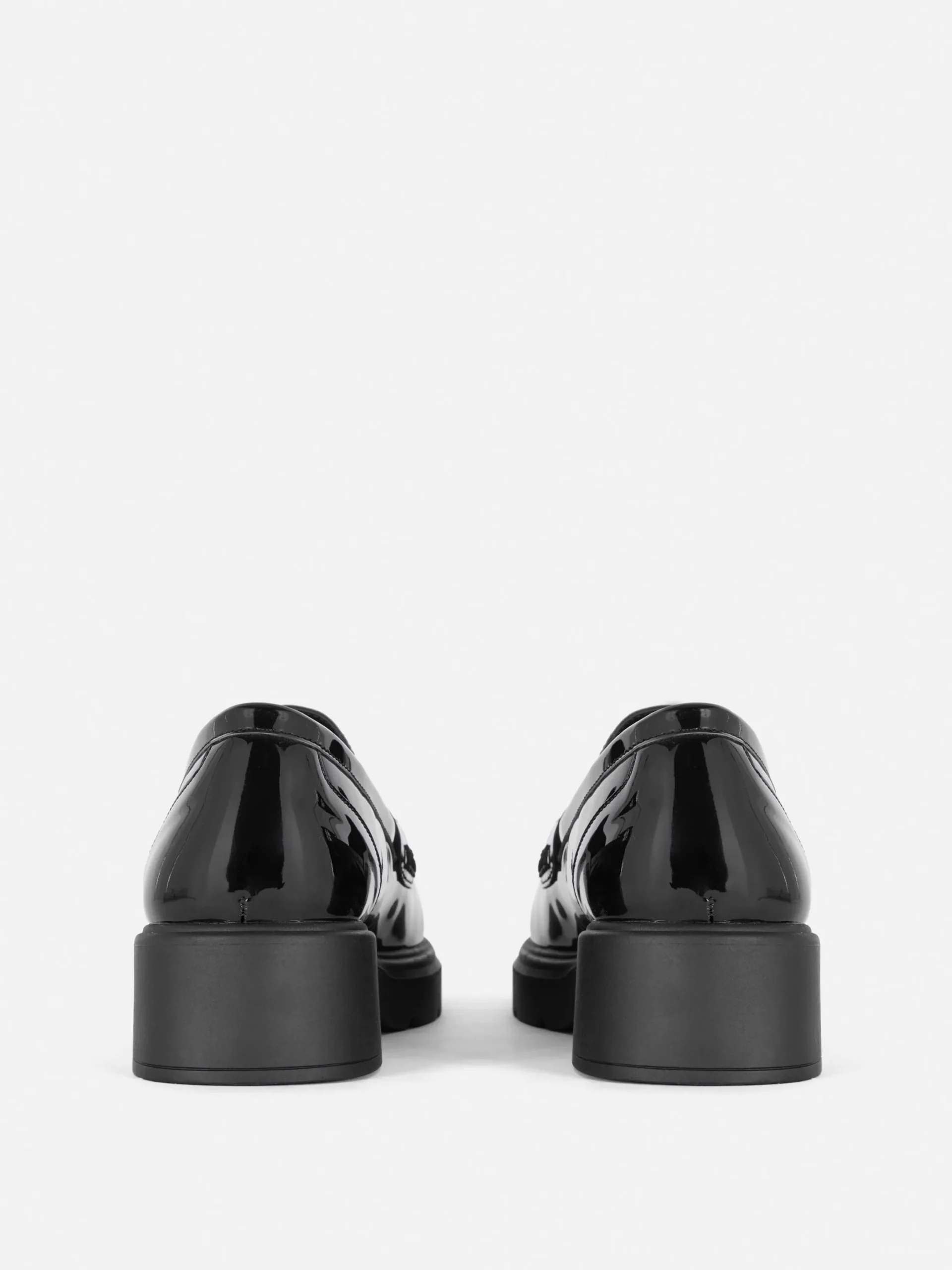 Flache Schuhe|Primark Loafer Mit Dicker Sohle Schwarz