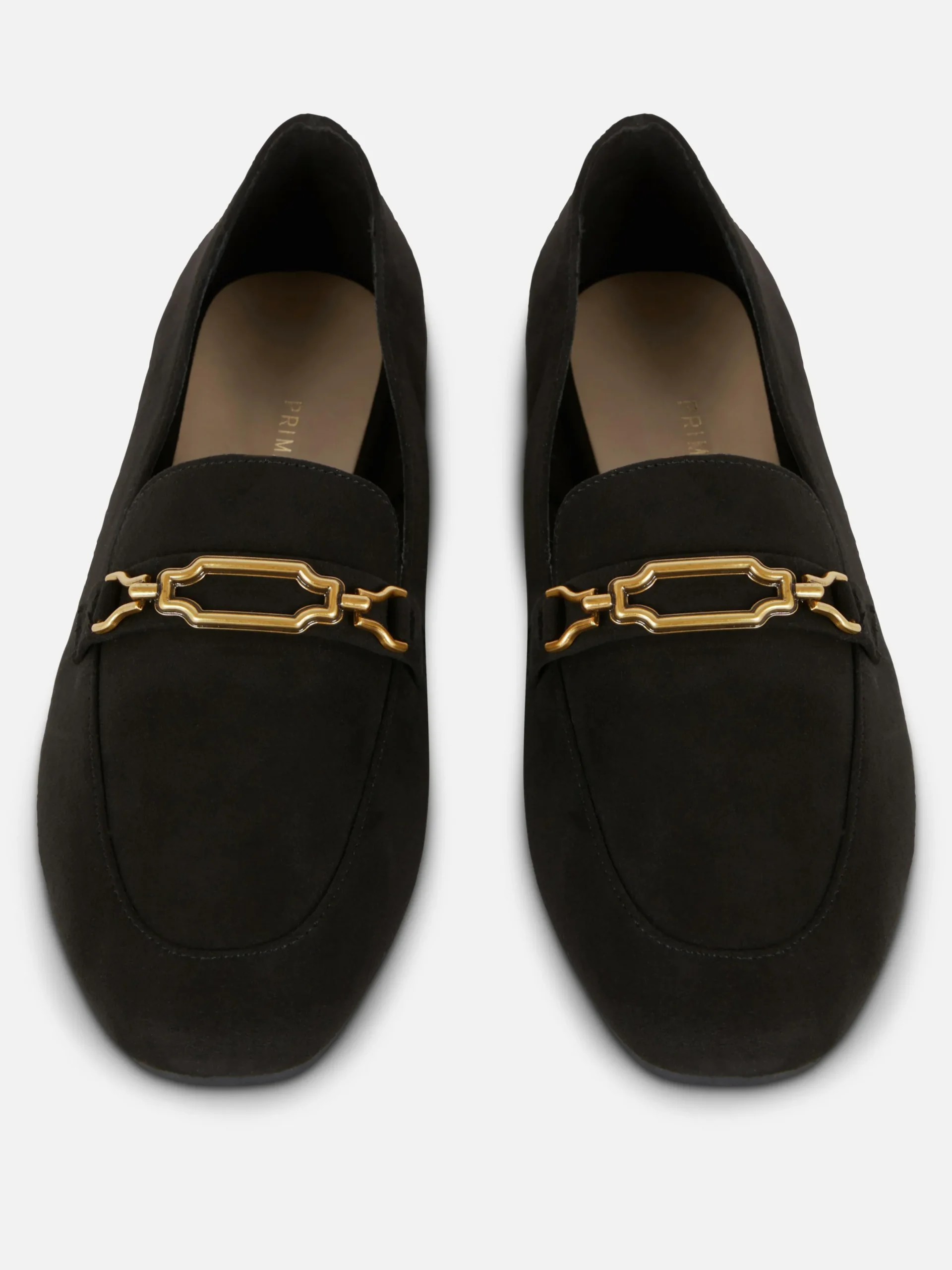 Flache Schuhe|Primark Loafer Mit Kettendetail In Weiter Passform Schwarz