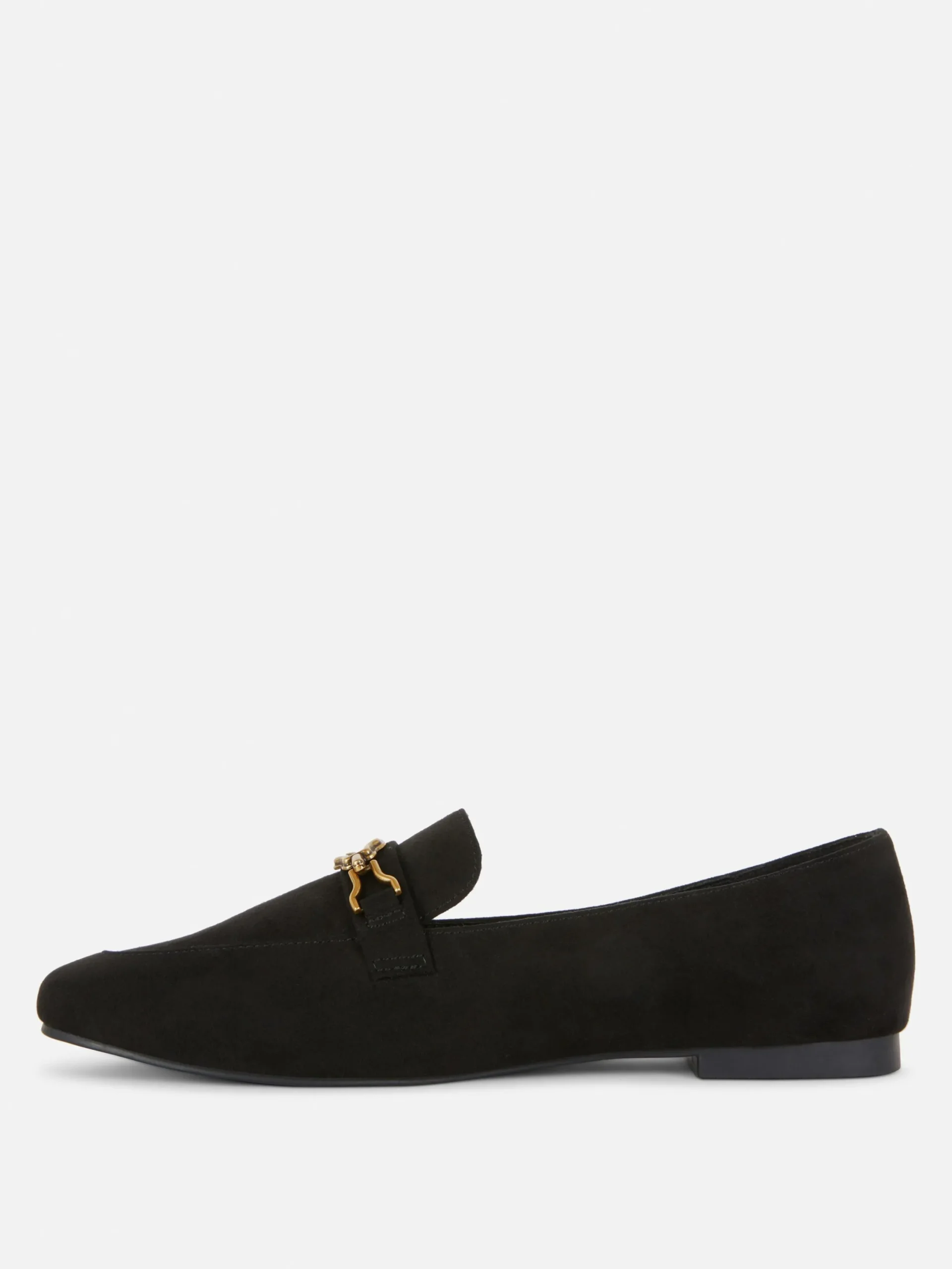 Flache Schuhe|Primark Loafer Mit Kettendetail In Weiter Passform Schwarz