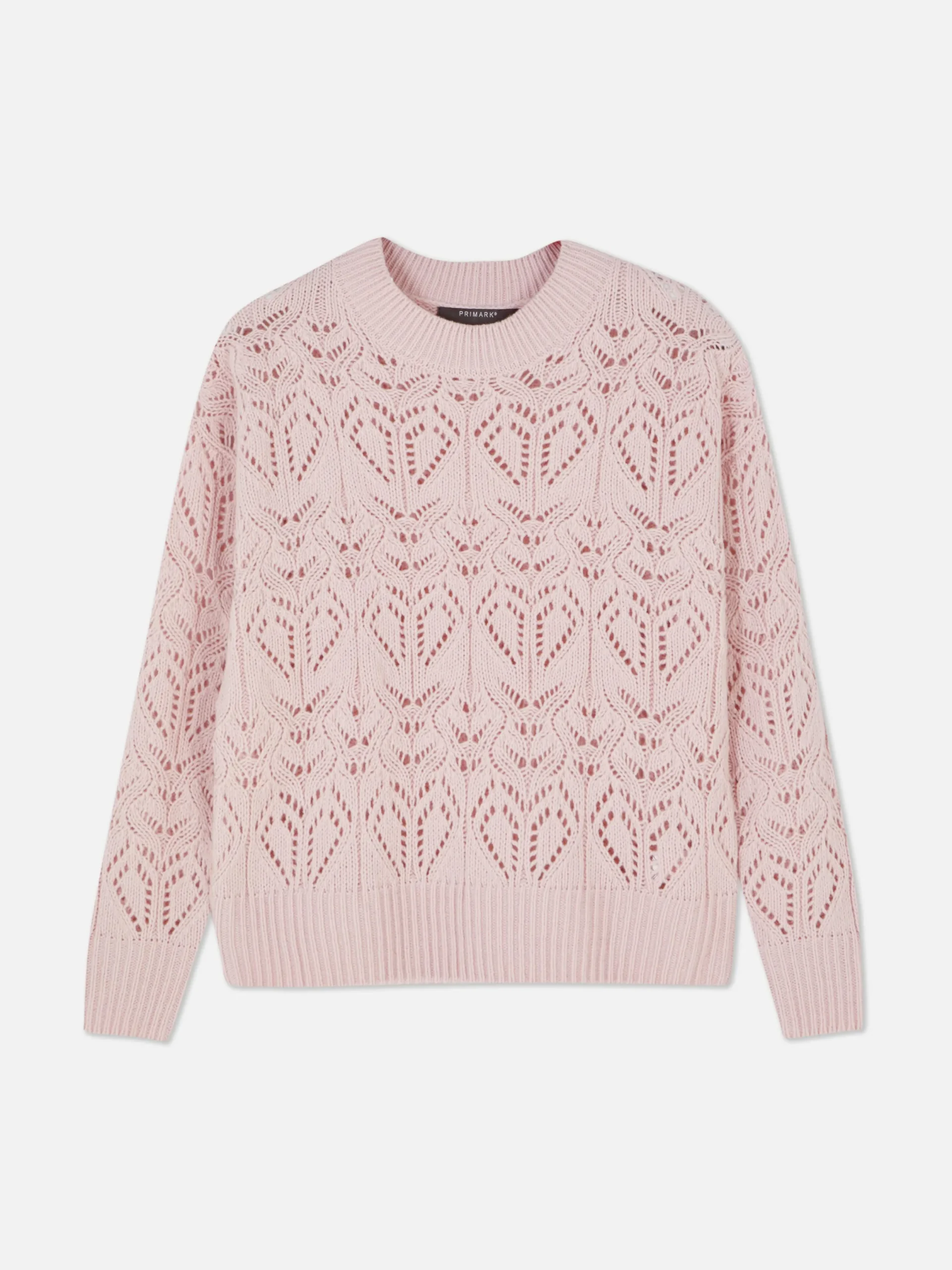 Pullover Und Cardigans|Primark Lochstrickpullover Mit Rundhalsausschnitt Rosa
