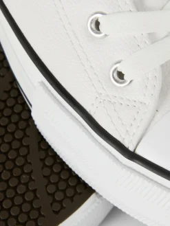 Sneakers|Primark Low-Top Sneakers Aus Kunstleder Mit Plateausohle Weiß