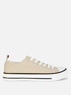 Sneakers|Primark Low-Top-Sneaker Aus Canvas Naturfarben