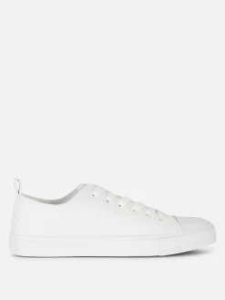 Sneakers|Primark Low-Top-Sneaker Aus Kunstleder Weiß
