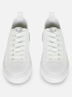 Sneakers|Primark Low-Top-Sneaker Aus Kunstleder Weiß