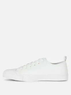 Sneakers|Primark Low-Top-Sneaker Aus Kunstleder Weiß