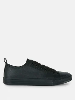 Sneakers|Primark Low-Top-Sneaker Aus Kunstleder Schwarz