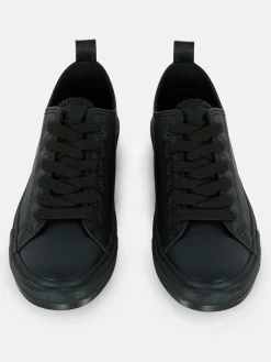 Sneakers|Primark Low-Top-Sneaker Aus Kunstleder Schwarz