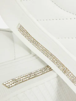 Sneakers|Primark Low-Top-Sneaker Mit Strasssteinen-Detail Weiß
