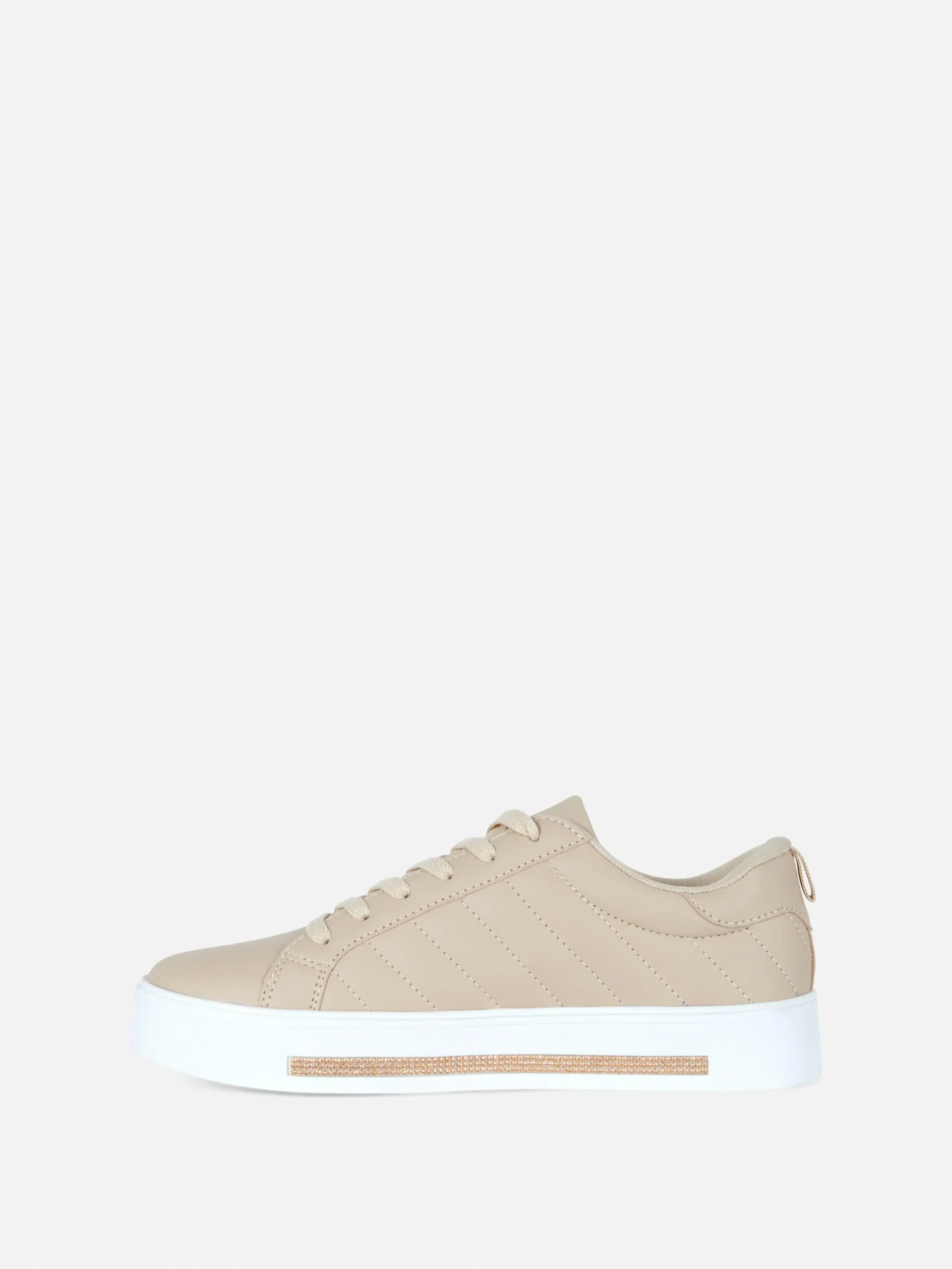 Sneakers|Primark Low-Top-Sneaker Mit Strasssteinen-Detail Beige