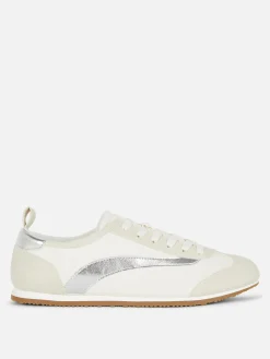 Sneakers|Primark Low-Top-Sneaker Zum Schnüren Mit Plimsoll Silber