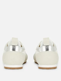 Sneakers|Primark Low-Top-Sneaker Zum Schnüren Mit Plimsoll Silber