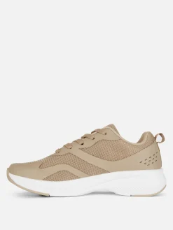 Sneakers|Primark Low-Top-Sneakers Aus Netzstoff Mokkafarben