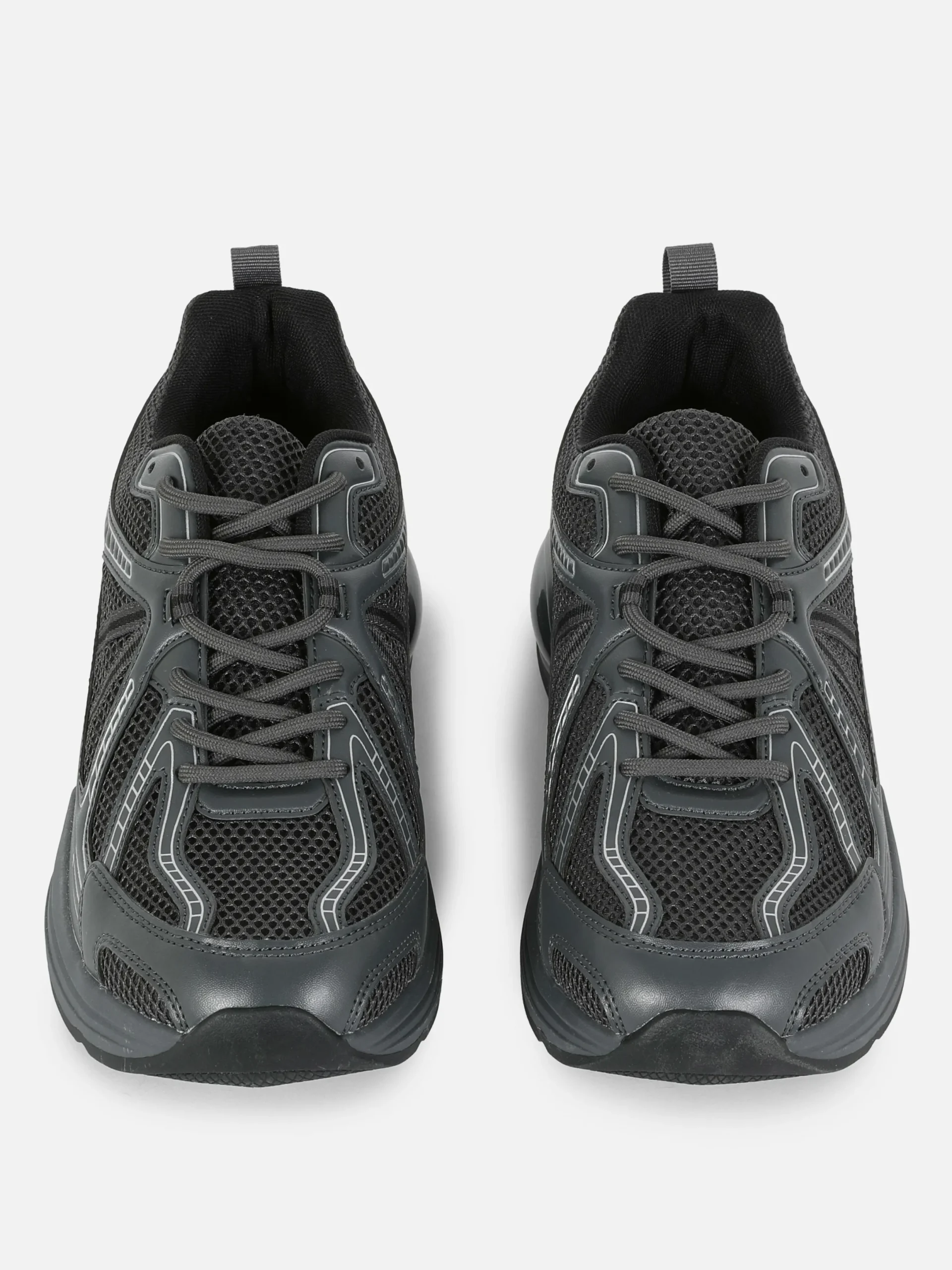 Sneakers|Sportbekleidung|Primark Low-Top-Sportsneaker Mit Einsätzen Anthrazitfarben