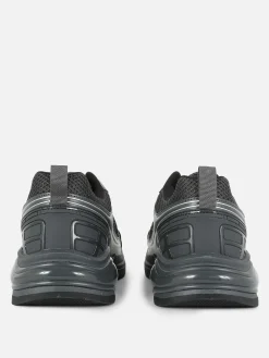 Sneakers|Sportbekleidung|Primark Low-Top-Sportsneaker Mit Einsätzen Anthrazitfarben