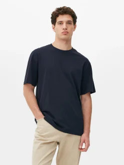Tops Und T-Shirts|Primark Lässiges Baumwoll-T-Shirt Marineblau