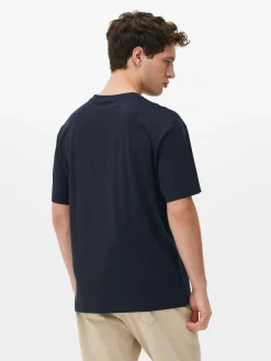 Tops Und T-Shirts|Primark Lässiges Baumwoll-T-Shirt Marineblau