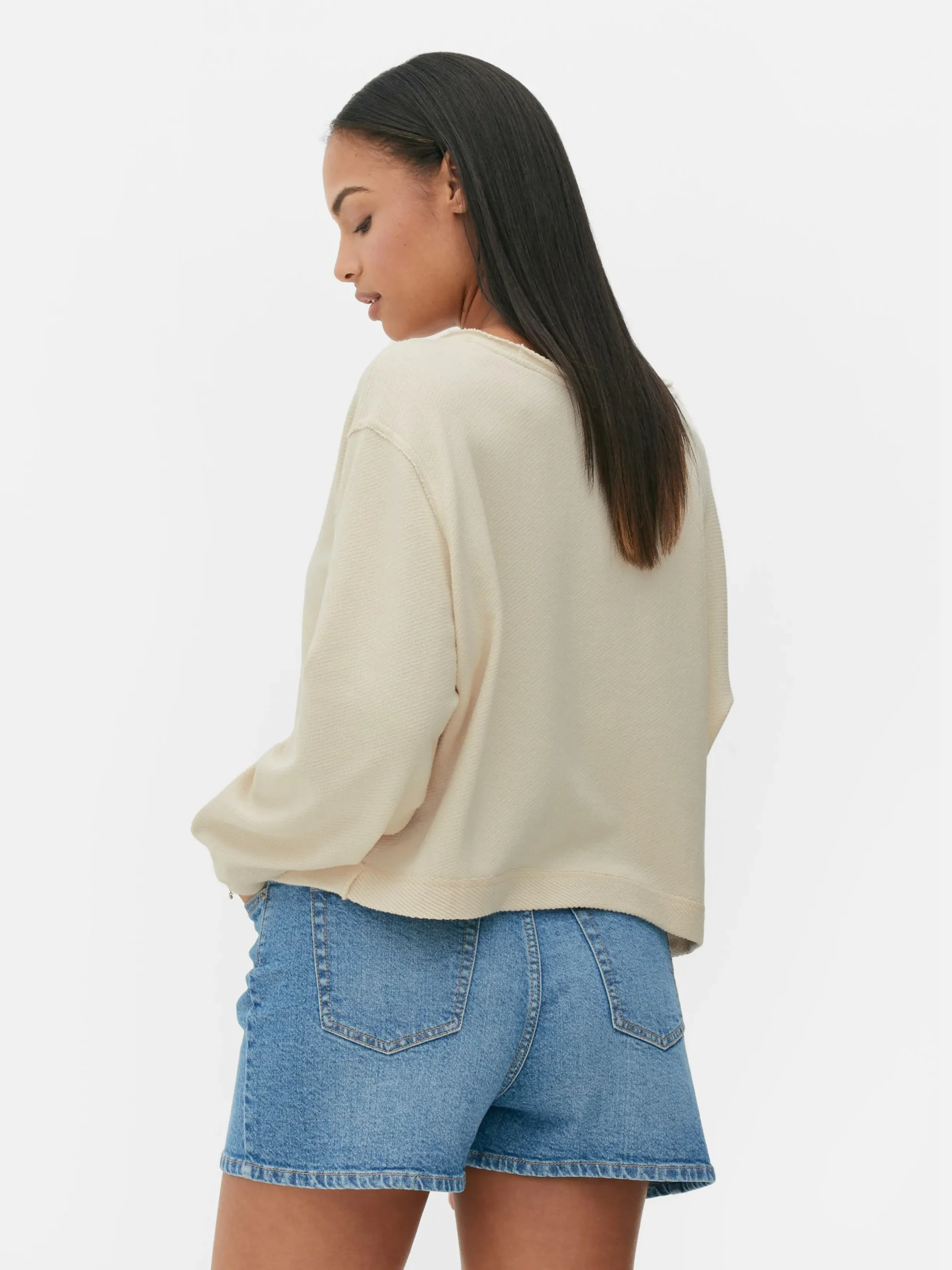 Hoodies Und Sweatshirts|Primark Lässiges, Kurzes Sweatshirt Steinfarben