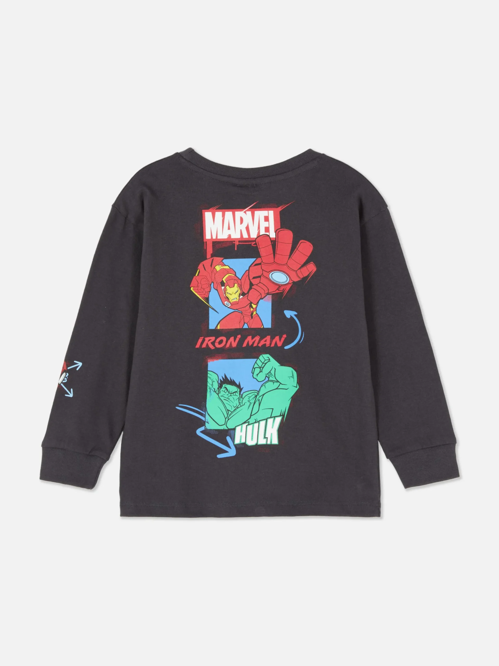 Tops Und T-Shirts|Primark „Marvel Avengers“ Langarmshirt Mit Grafik Anthrazitfarben