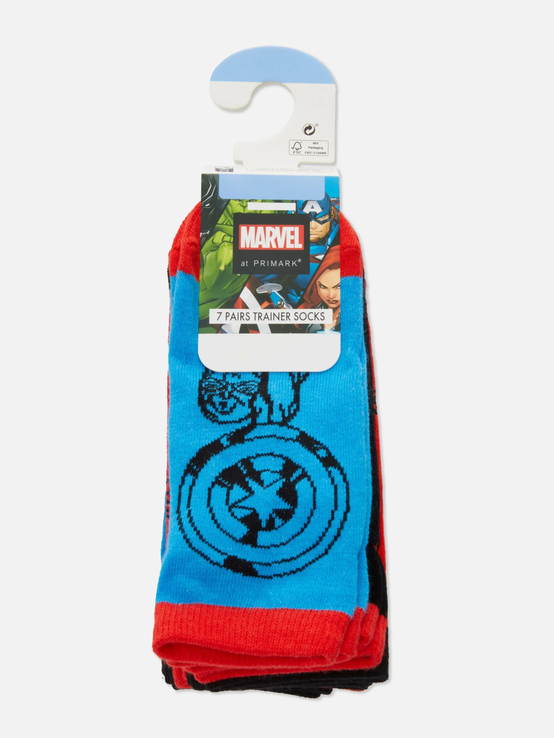 Socken|Primark „Marvel Avengers“ Sneakersocken, 7er-Pack Multi