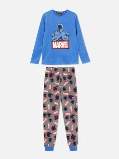 Schlafanzüge Und Nachtwäsche|Primark „Marvel Black Panther“ Schlafanzug Marineblau
