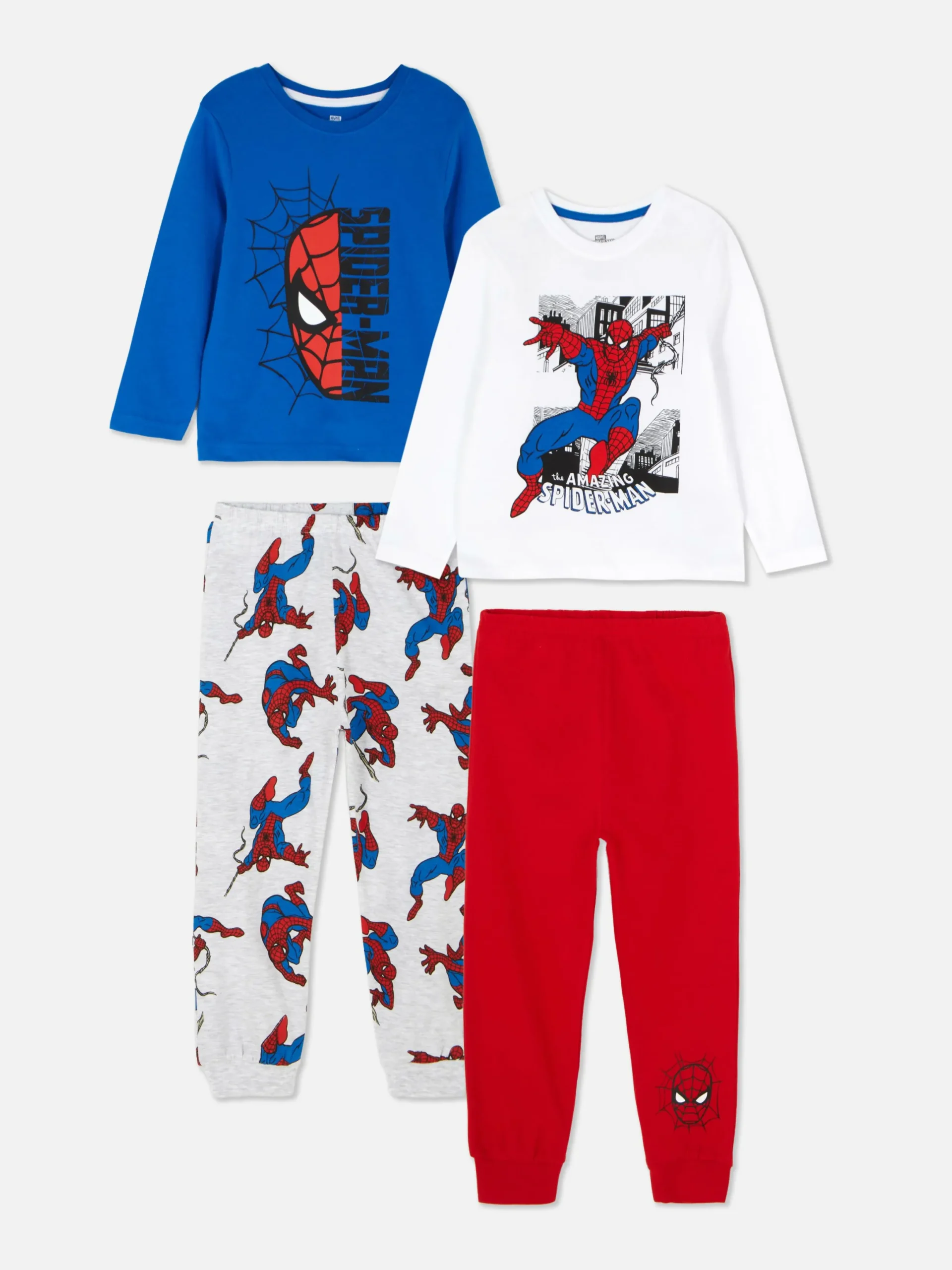 Schlafanzüge Und Nachtwäsche|Primark „Marvel Spider-Man“ Schlafanzug Mit Grafik, 2er-Pack Blau