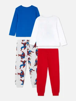 Schlafanzüge Und Nachtwäsche|Primark „Marvel Spider-Man“ Schlafanzug Mit Grafik, 2er-Pack Blau