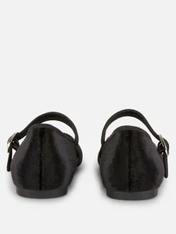 Flache Schuhe|Primark Mary Jane Ballerinas Aus Samt Schwarz