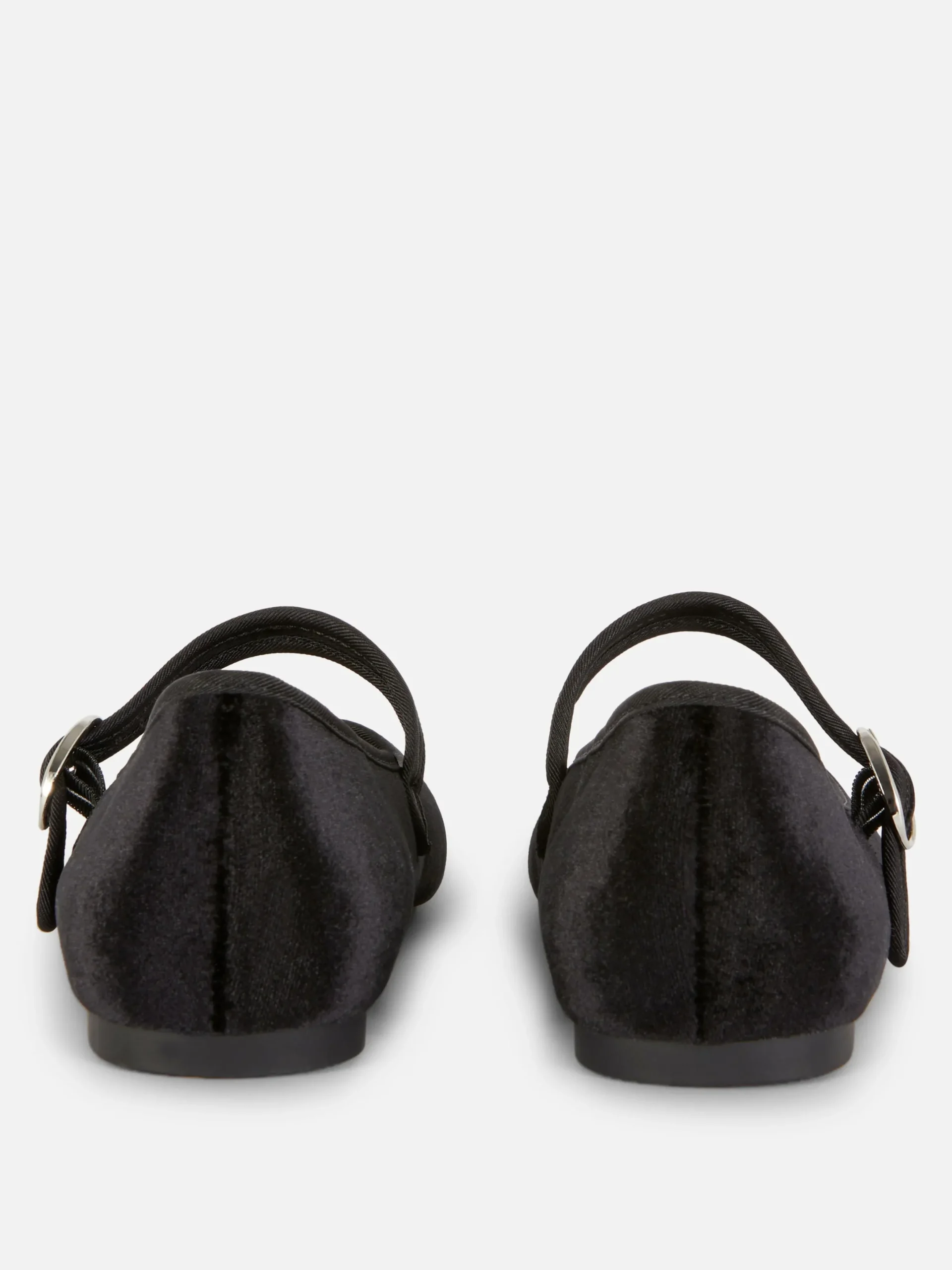 Flache Schuhe|Primark Mary Jane Ballerinas Aus Samt Schwarz