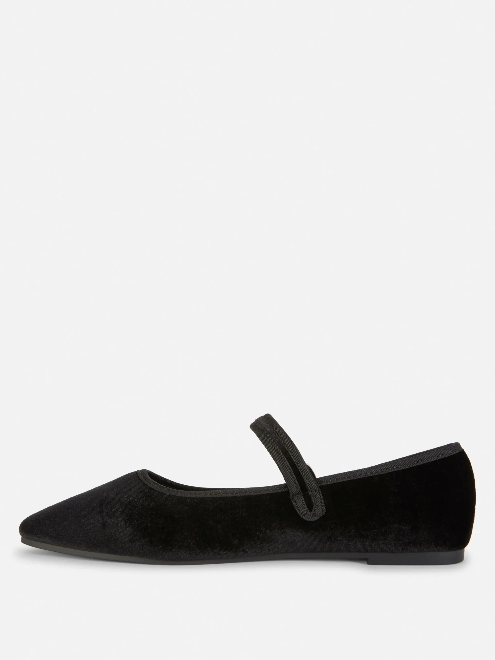 Flache Schuhe|Primark Mary Jane Ballerinas Aus Samt Schwarz