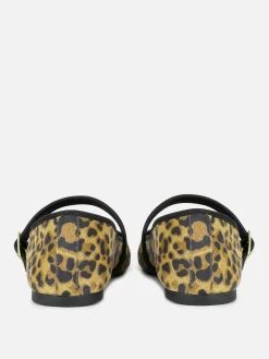 Flache Schuhe|Primark Mary Jane Ballerinas Mit Leopardenmuster Multi