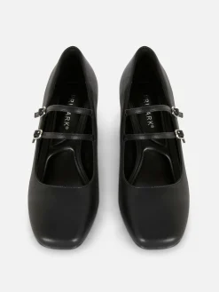 Gothic-Kleidung|Heels|Primark Mary Janes Aus Kunstleder Mit Absatz Schwarz