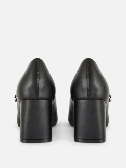 Gothic-Kleidung|Heels|Primark Mary Janes Aus Kunstleder Mit Absatz Schwarz