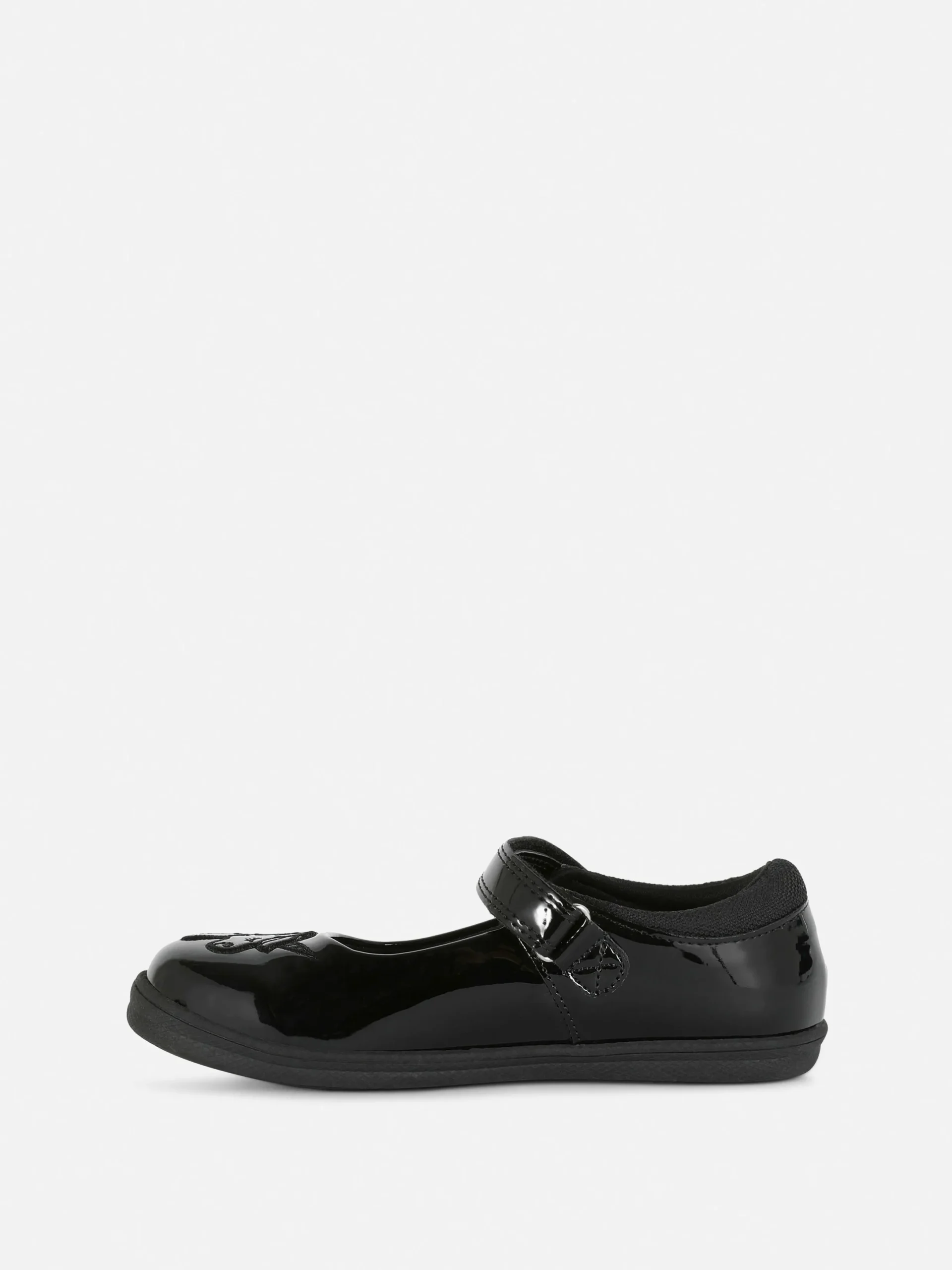 Flache Schuhe|Primark Mary Janes In Lack-Optik Mit Glitzerndem Einhorn Schwarz